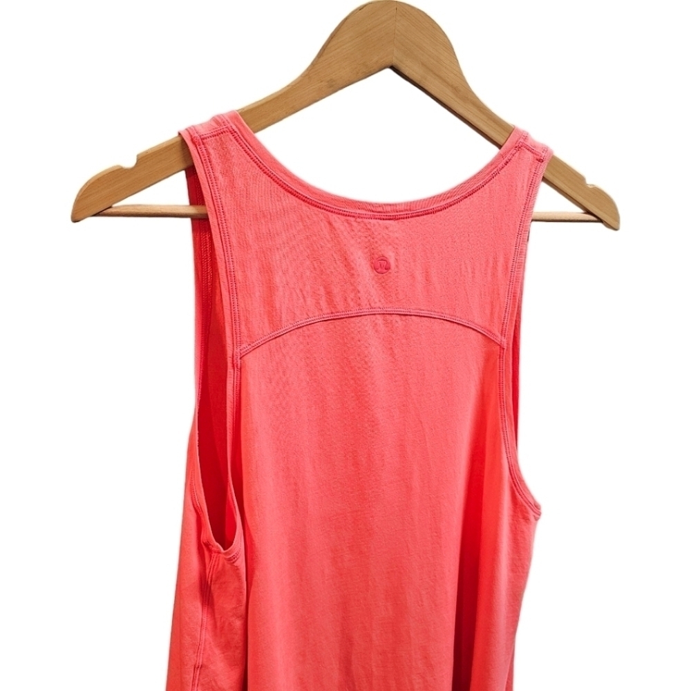 Lululemon Athletica To The Point Side Tie Tank Top In Glossy Pink 10 Pima Cotton - Picture 8 of 10